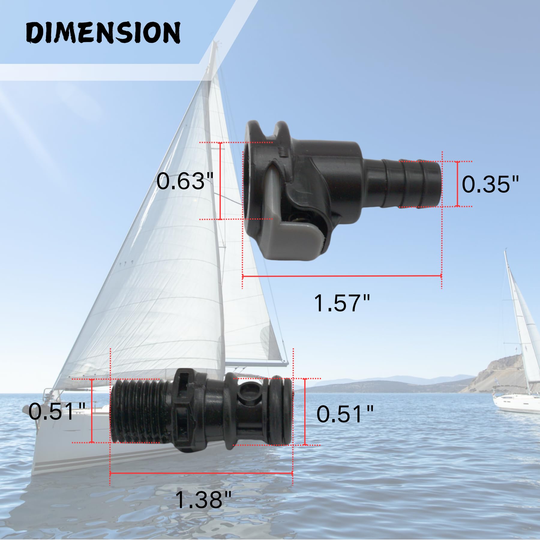 SeaSierra Boat Marine 8838US6 Quick Connect Universal Male and Female Sprayless Connector for Mercury Yamaha Suzuki Honda Johnson Evinrude Outboard Fuel Lines to Tank