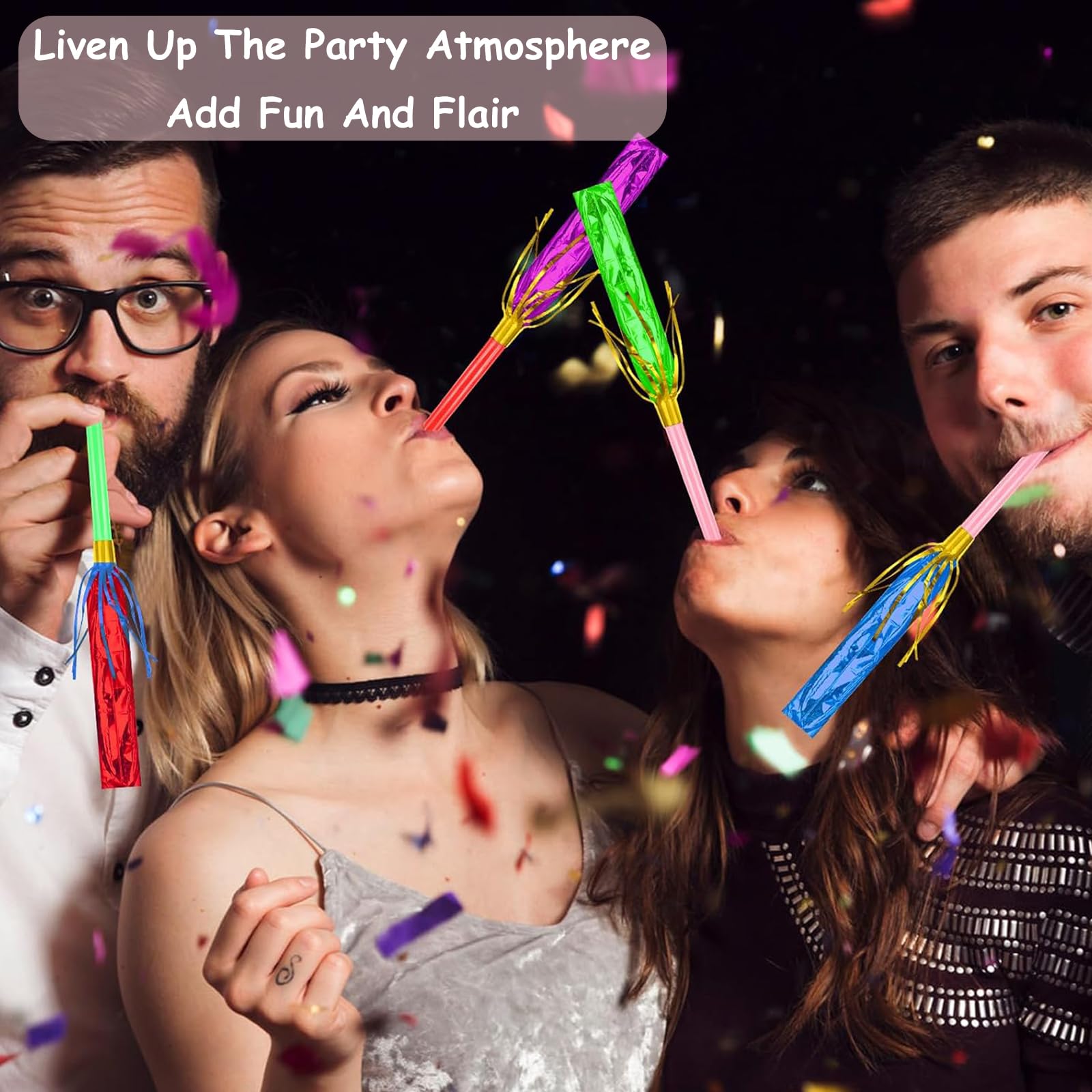 Party Blowers, 48 Pcs Party Blowers For Kids Adults, Fringed