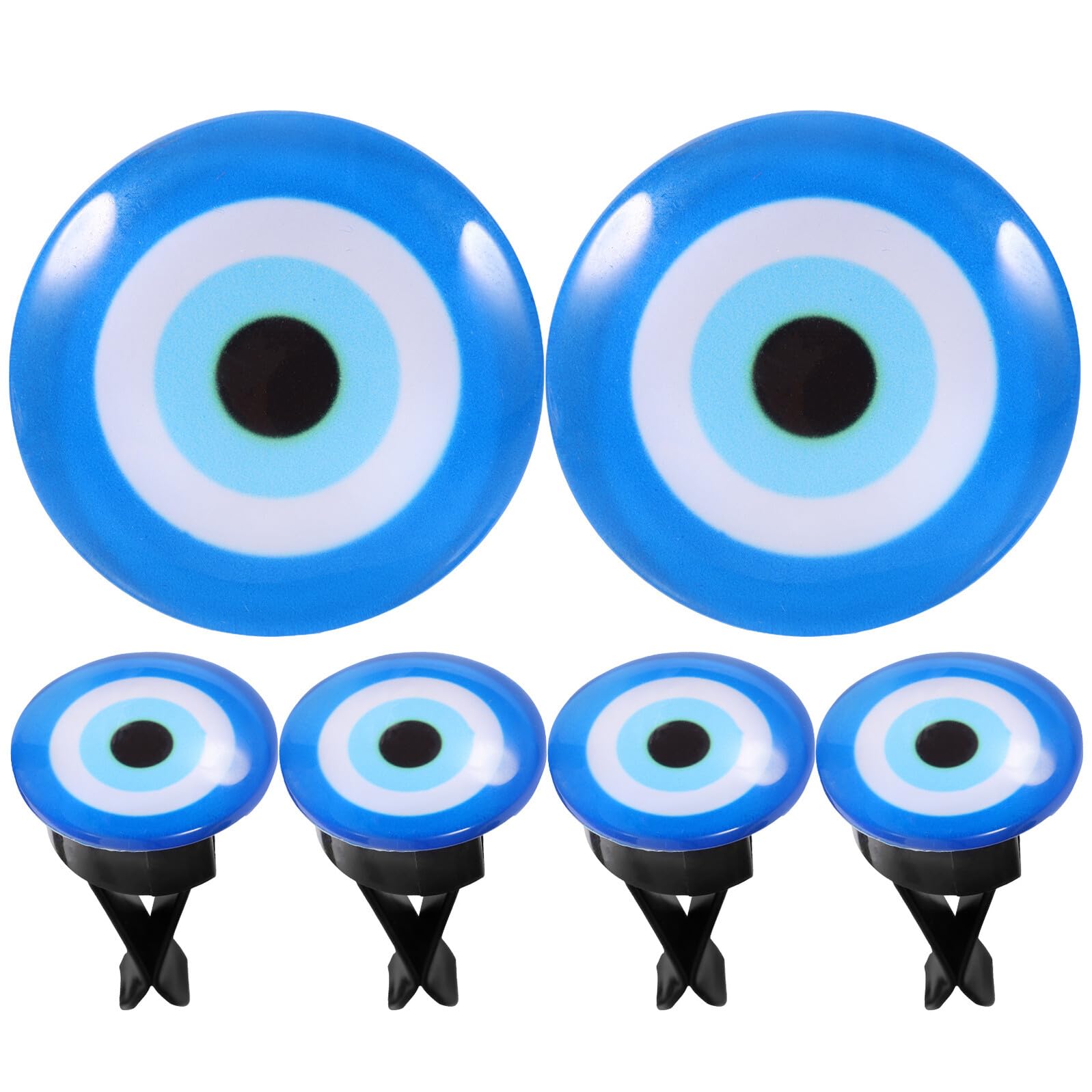6pcs Blue Evil Eye Car Air Vent Clips Aroma Diffuser Car Vent Accessories Air Freshener Clips Decorative Aroma Ornament for Vehicle Interior