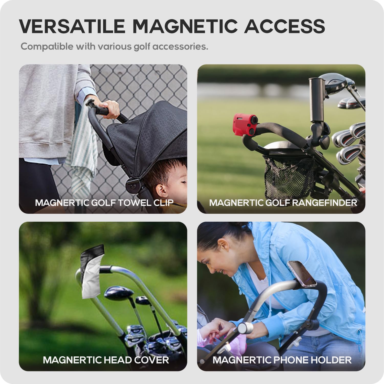 TUSITA Soporte Magnético para Telémetro Carrito de Golf Compatible con Magsafe