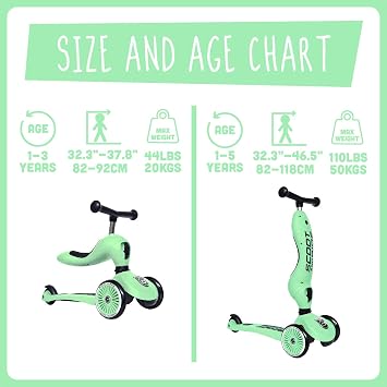 Scoot & Ride Unisex – Babys Highwaykick 1 Kickboard mit Sitz