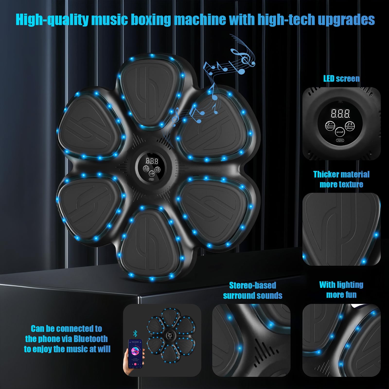 Music Boxing Machine mit LED Licht, Elektronische Boxmaschine