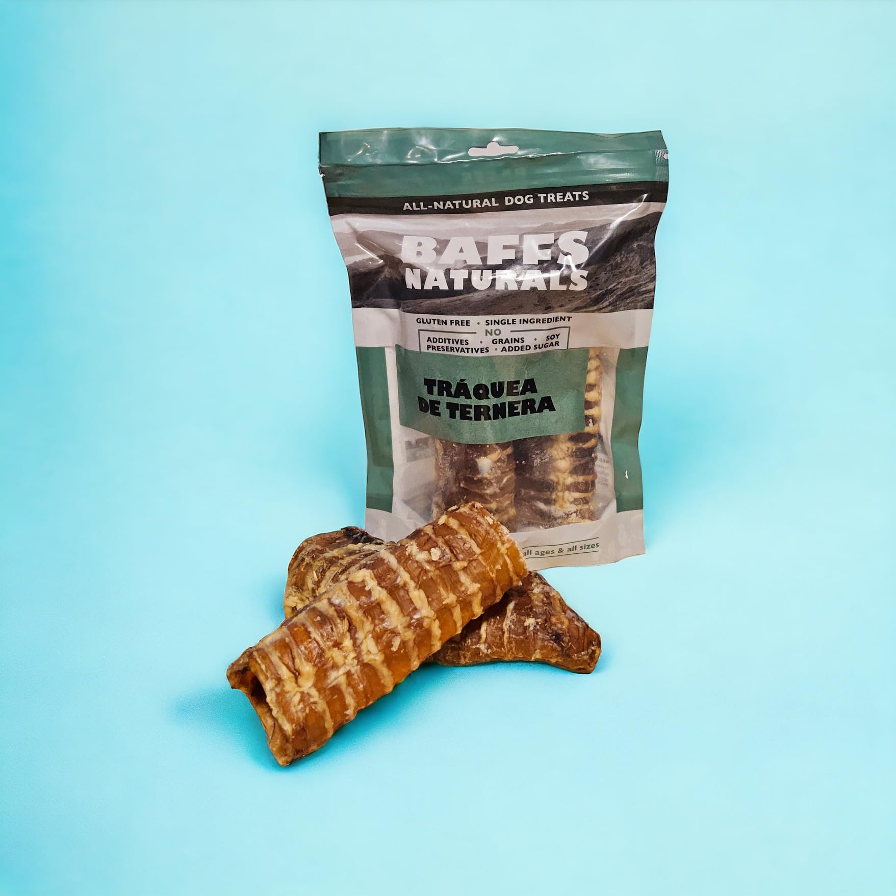 Tamariki - Tráquea de Ternera Snacks Naturales para Perros, Chuches para Perros, Golosinas para Perro, Premios y recompensas para tu Mascota 100gr (1 Pack)