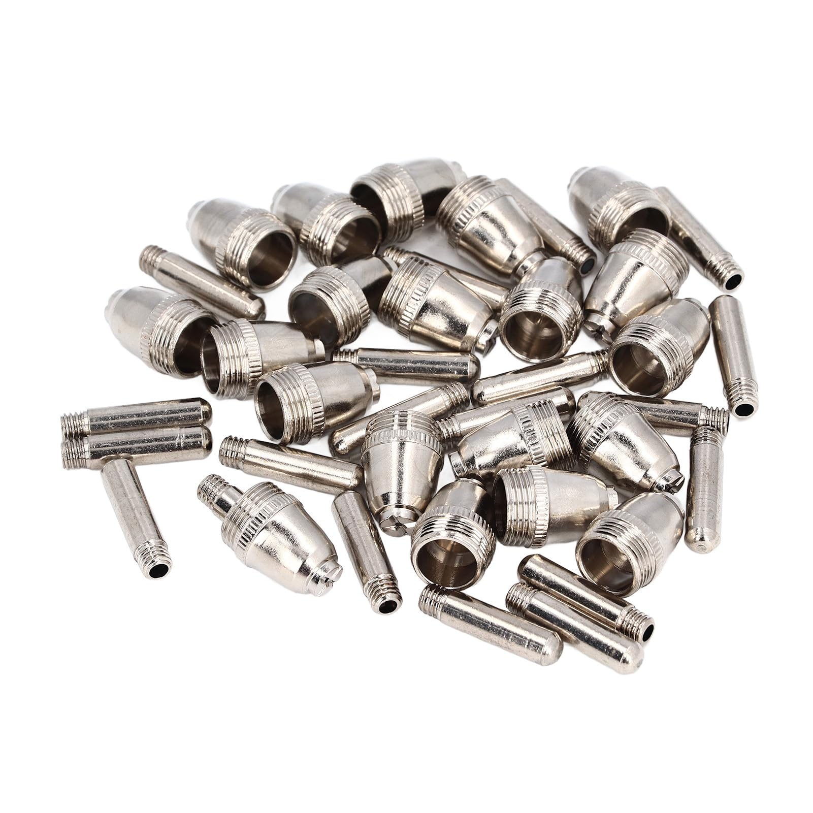 Juego de consumibles para antorcha cortadora de plasma de 54 piezas, compatible con pistolas de soldadura AG60 SG55, boquillas de electrodos de latón y copas protectoras de