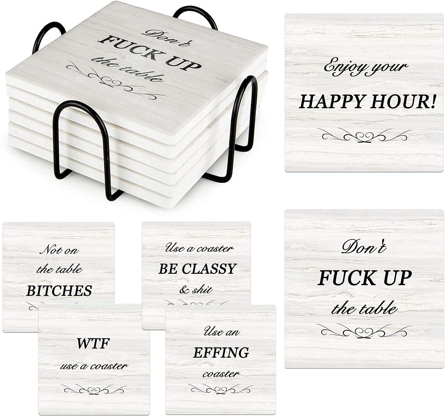 Milk Forthing Pitcher 350ml(12oz) +Drink Coasters Set of 6 with Holder…