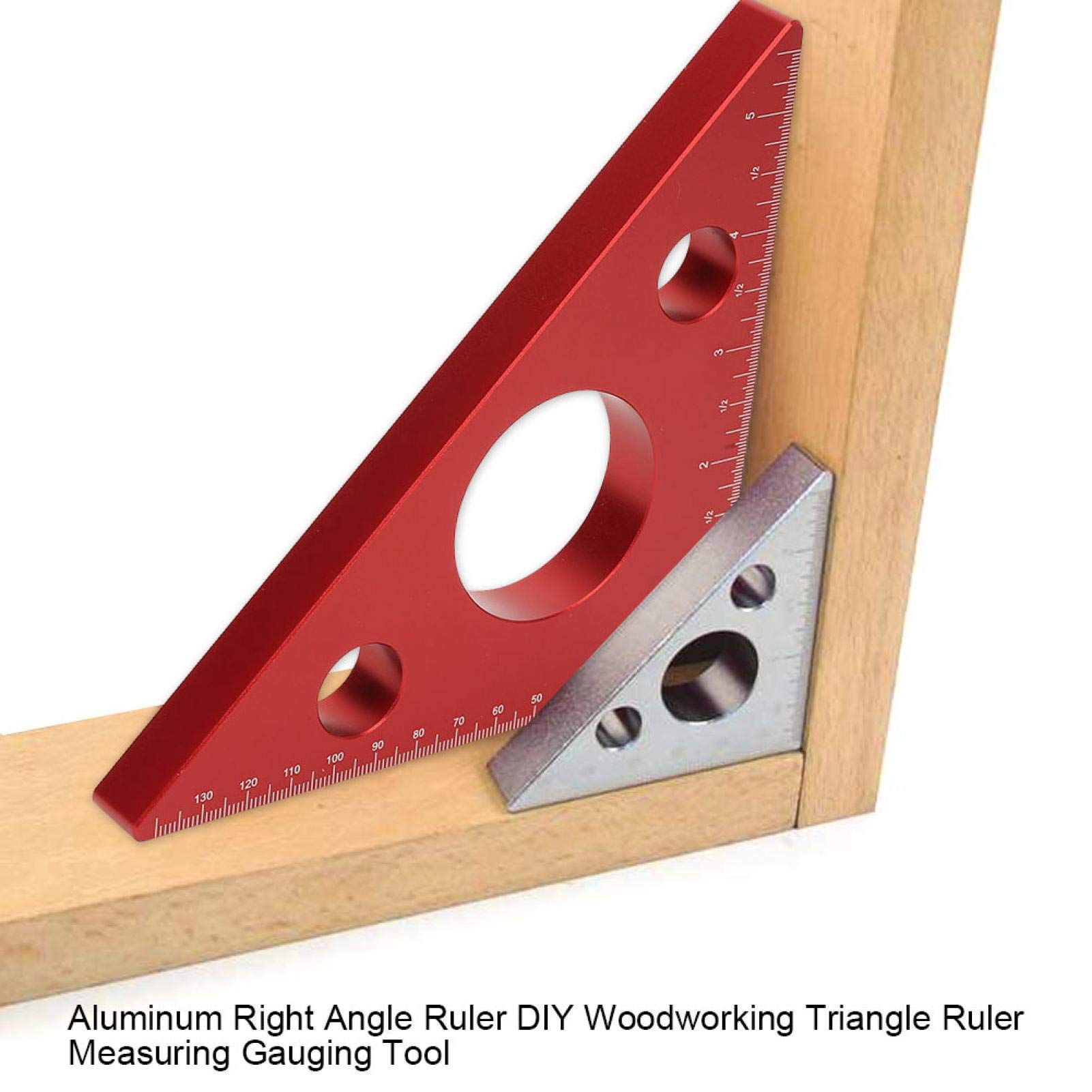 Aluminum Alloy Triangle Ruler – Precision Woodworking Square For Height & Angle Measuring - View #13