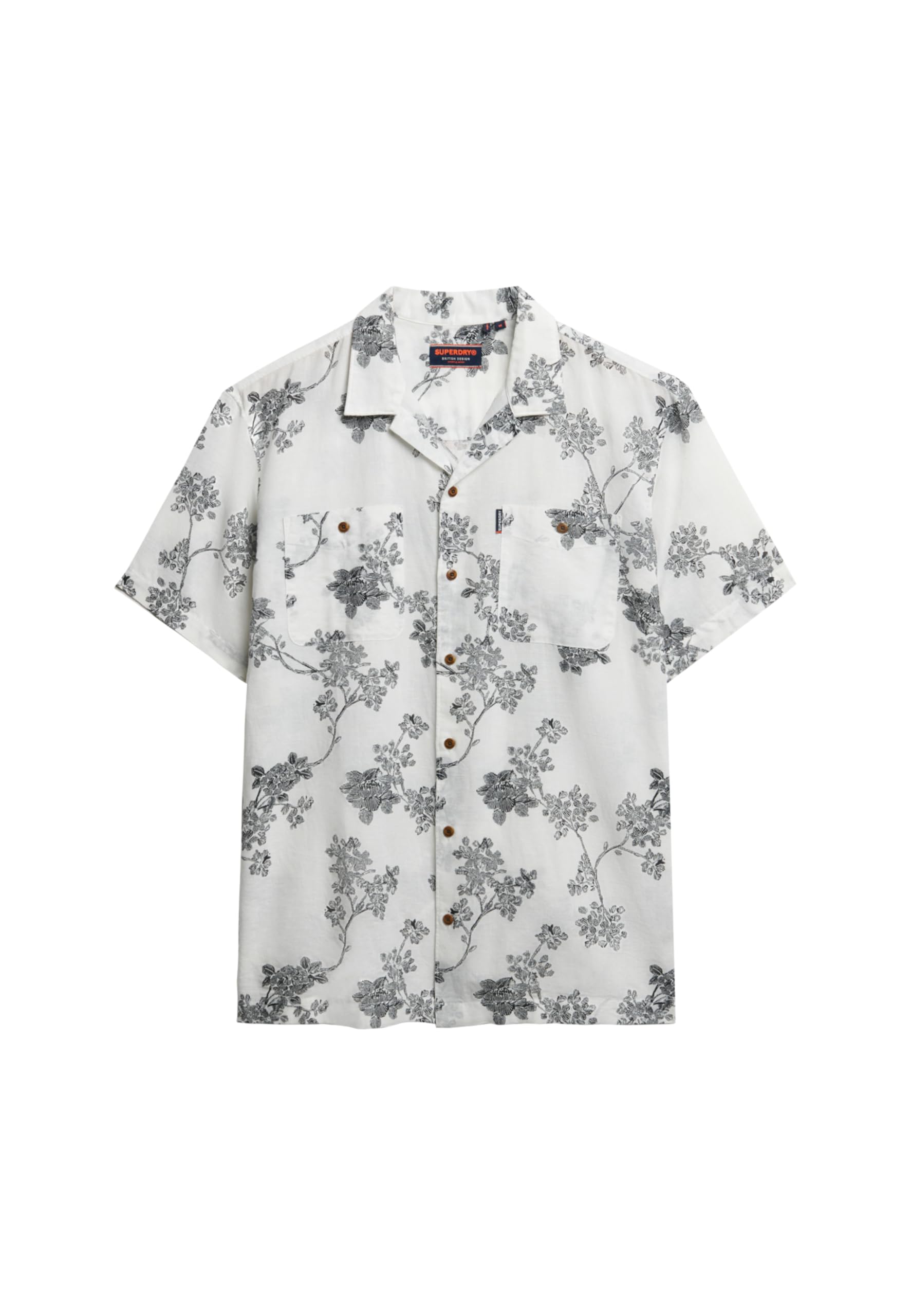 Superdry Herren Kurzärmeliges Strandhemd