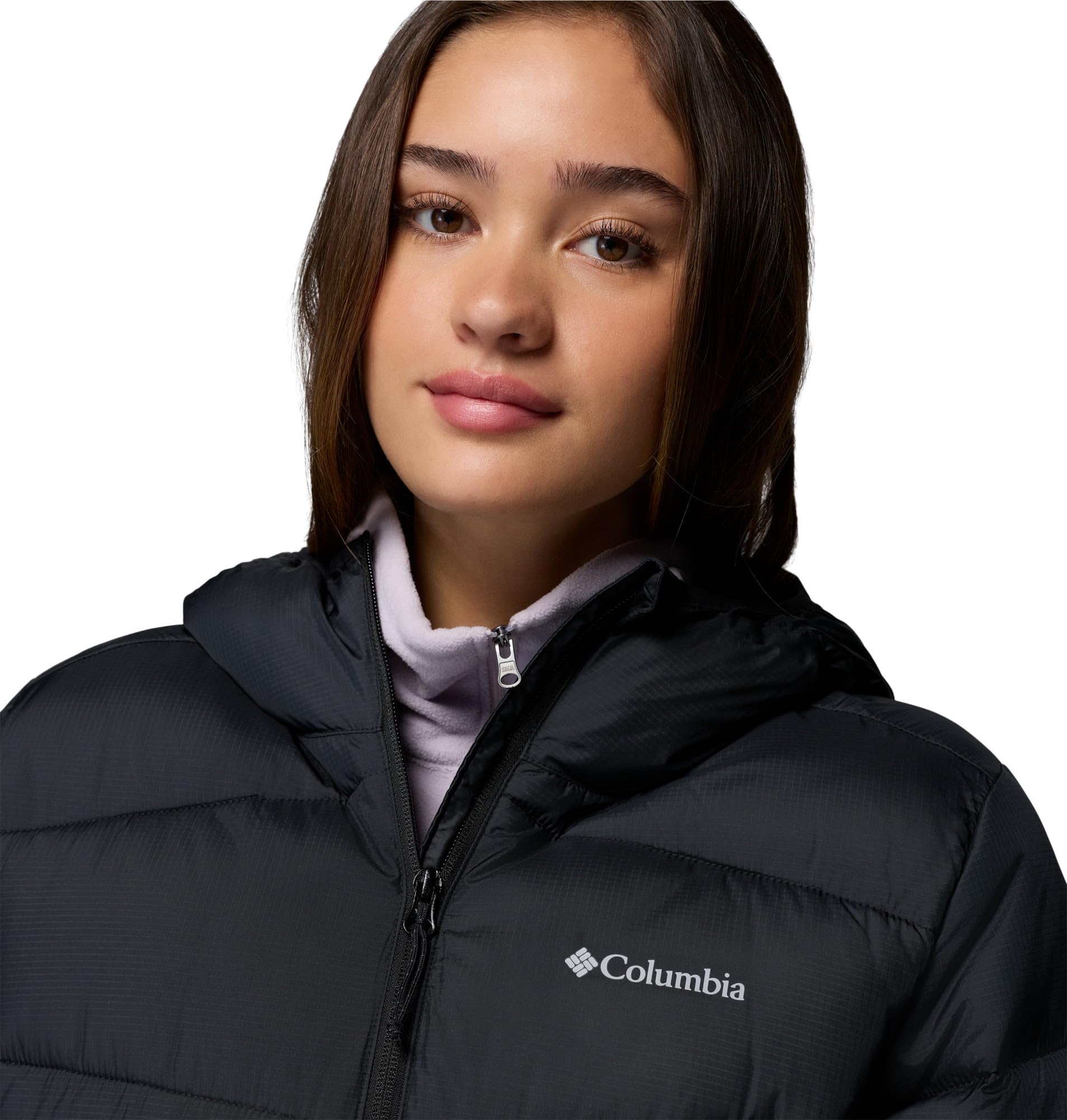 Columbia Damska kurtka z kapturem Fivemile Butte, kurtka puchowa z kapturem, czarna, L