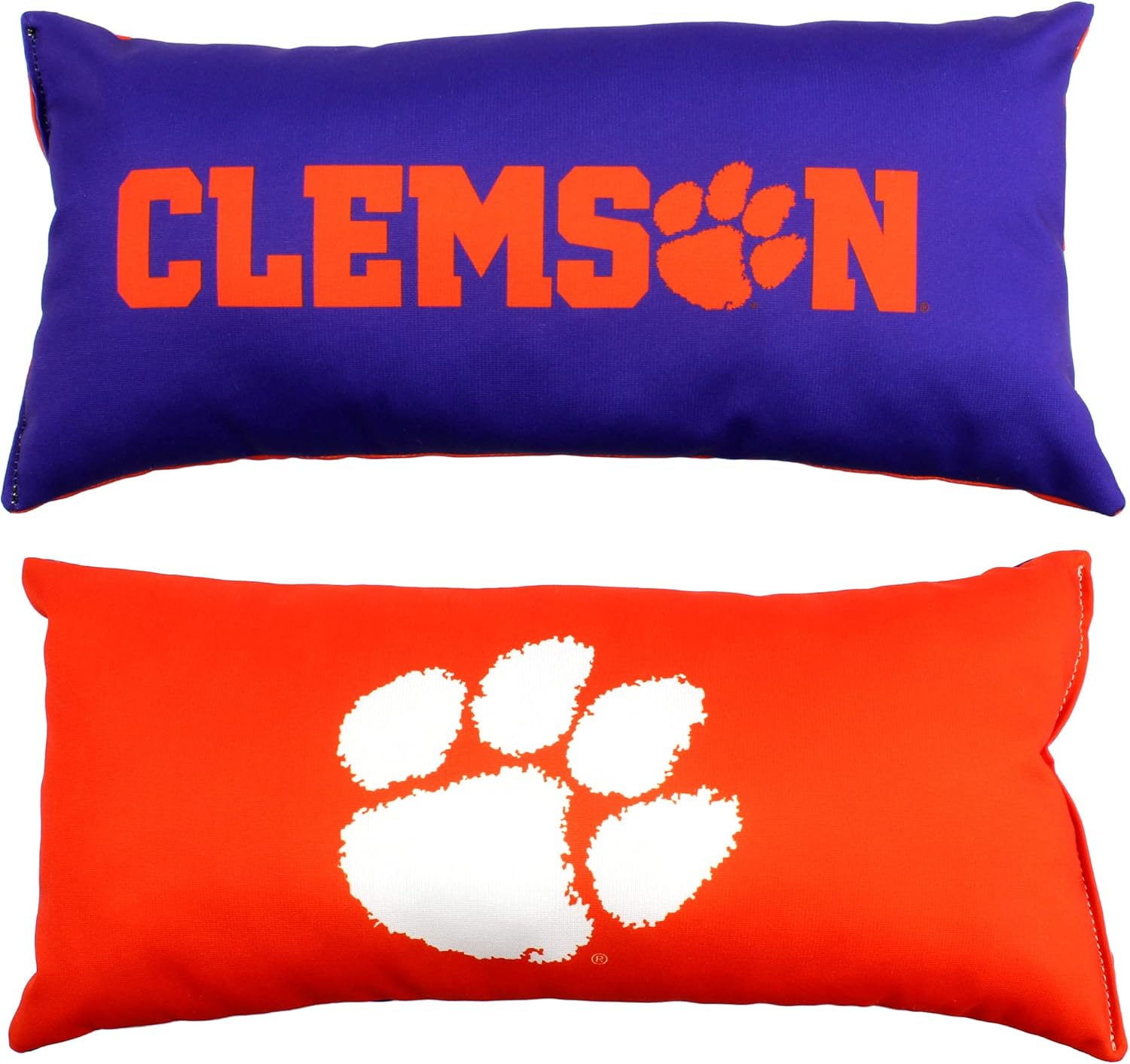 College Covers Everything Comfy Clemson Tigers 2 Sided Bolster Small Travel Pillow Decorative Pillow 16 x 6