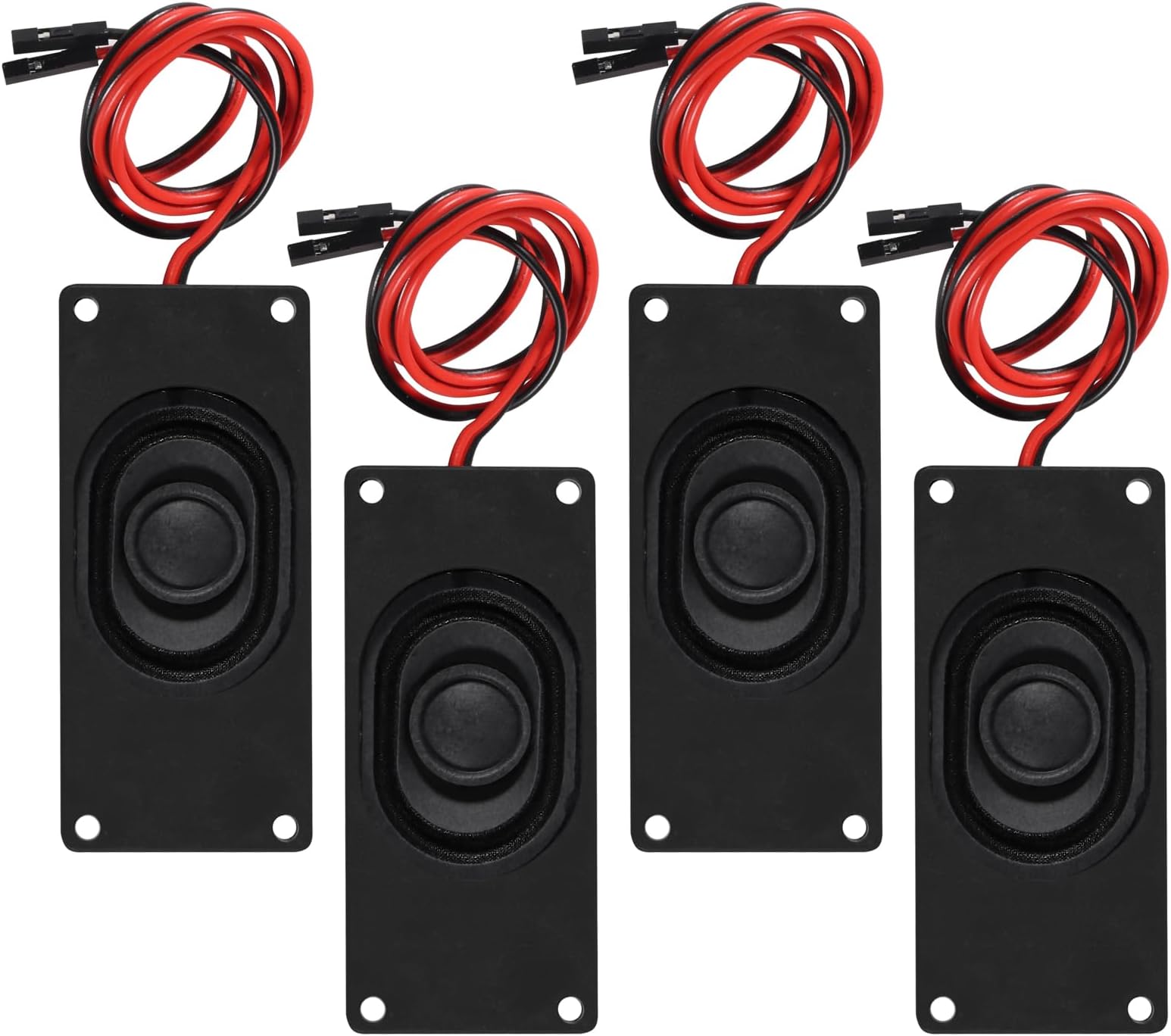 4pcs Mini Speaker - 3W 4Ohm, Loudspeaker with Dupont Interface for Arduino & Small Projects