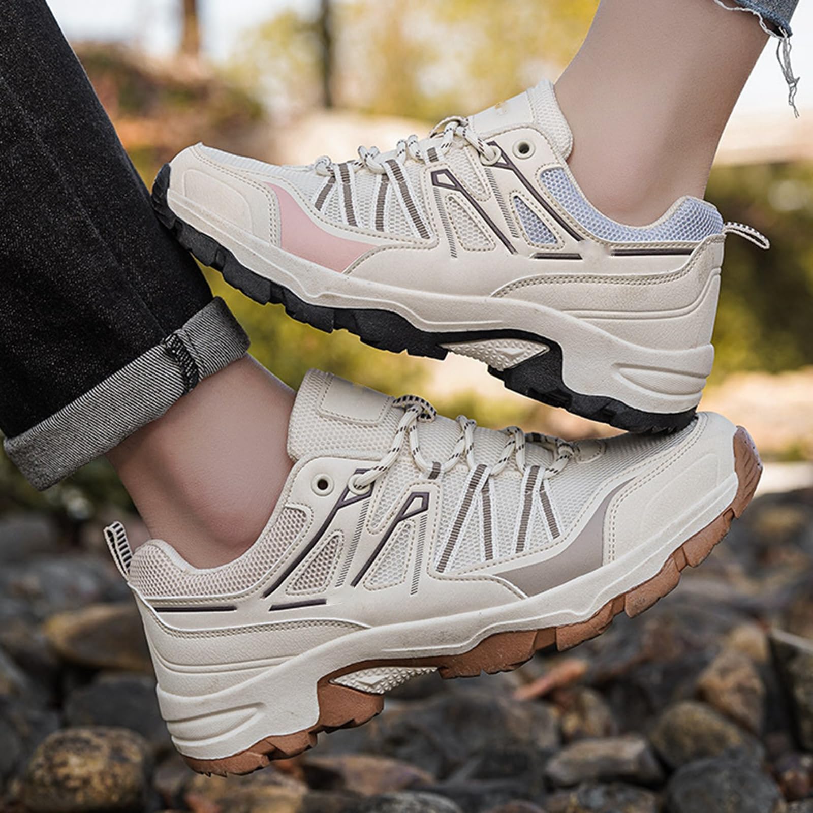 Zapatos de Senderismo para Mujer Zapatillas de Montaña | Transpirable,Ligeros,Minimalista,Antideslizantes,Outdoor,Camping,Caminar,Trekking