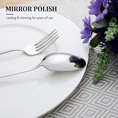 Miniatura 4 de Lorena Juego de cubiertos de acero inoxidable de 20 piezas, servicio para 4, Eclipse