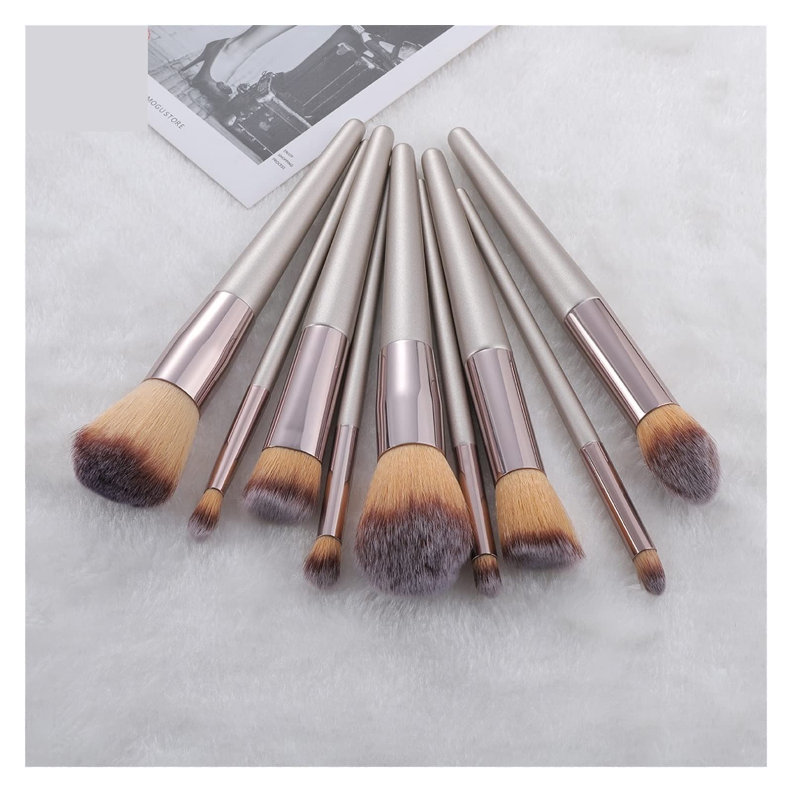 10 Pezzi Pennelli for Trucco Kabuki impostati for fondamenta di Blush in Polvere Concealer Concealer Make Up Cosmetics Beauty Strumenti di Bellezza (Handle Color : 10 PCS)