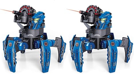 Amazon Space Warrior スペースウォリアー 対戦型 おもちゃ ロボット ラジコン 戦車 日本語説明書付 ブルー2体セット ラジコン ドローン 通販