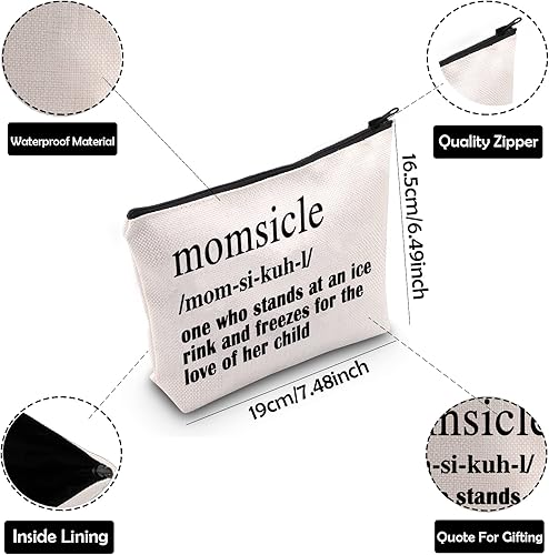 Miniatura 3 de ZJXHPO Kit de supervivencia para mamá de hockey bolsa de maquillaje para momsicle con cremallera bolsa de accesorios de definición de momsicle