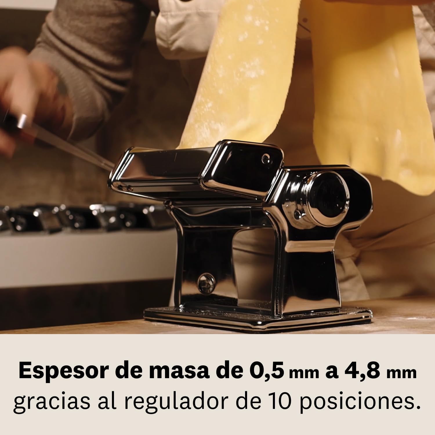 PastaSet, Máquina para pasta manual con accesorios incluidos para Raviolis y Espaguetis