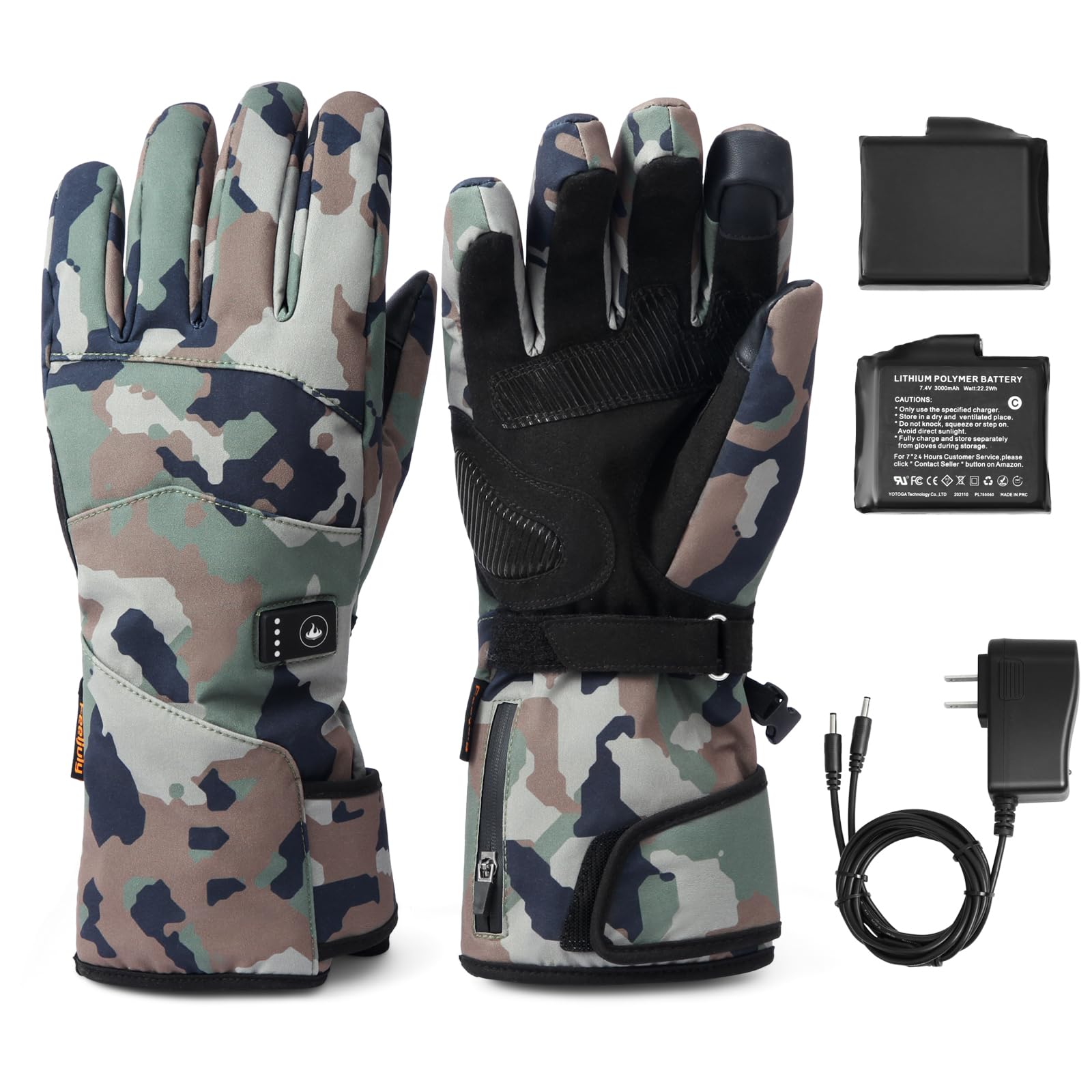 Rechargeable Heated Gloves For Men & Women | Waterproof, Windproof, Touchscreen | For Motorcycling, Skiing, Winter Work