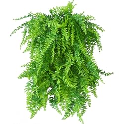 Paneles De Cielo Falso 4 plantas colgantes artificiales, planta de hiedra falsa para decoración de interiores y exteriores, decoración del hogar, vid sintética para sala de estar y jardín/decoración estética de granja (4)