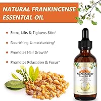 Vista 2 de Aceite esencial de incienso de alta calidad, 100% puro y natural, 2.1 onzas líquidas para la piel, arrugas, cicatrices, cuidado de la cara
