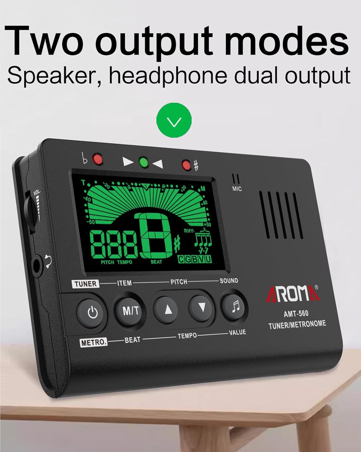 Ulumac Aroma AMT-560 showing volume control and headphone jack