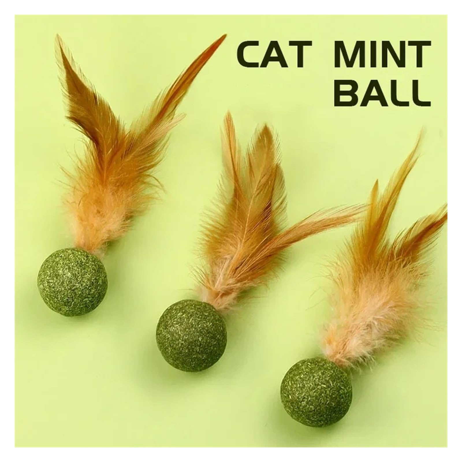 Generico Pet Catnip Ball Cat Mint Cats Productos for perseguir el hogar(3pcs)