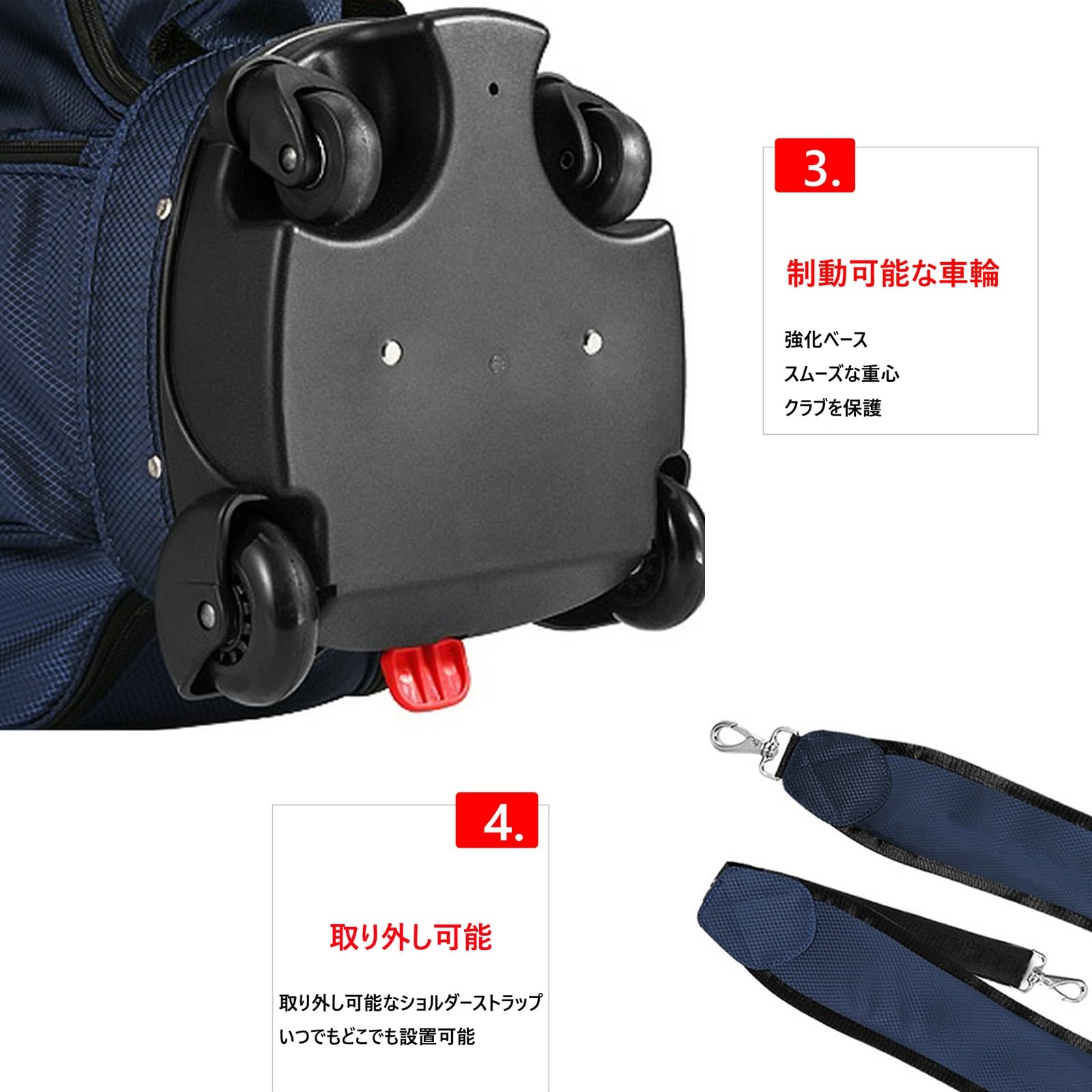 Amazon.co.jp: ゴルフ キャディバッグ、ブルー、グレー、オレンジ