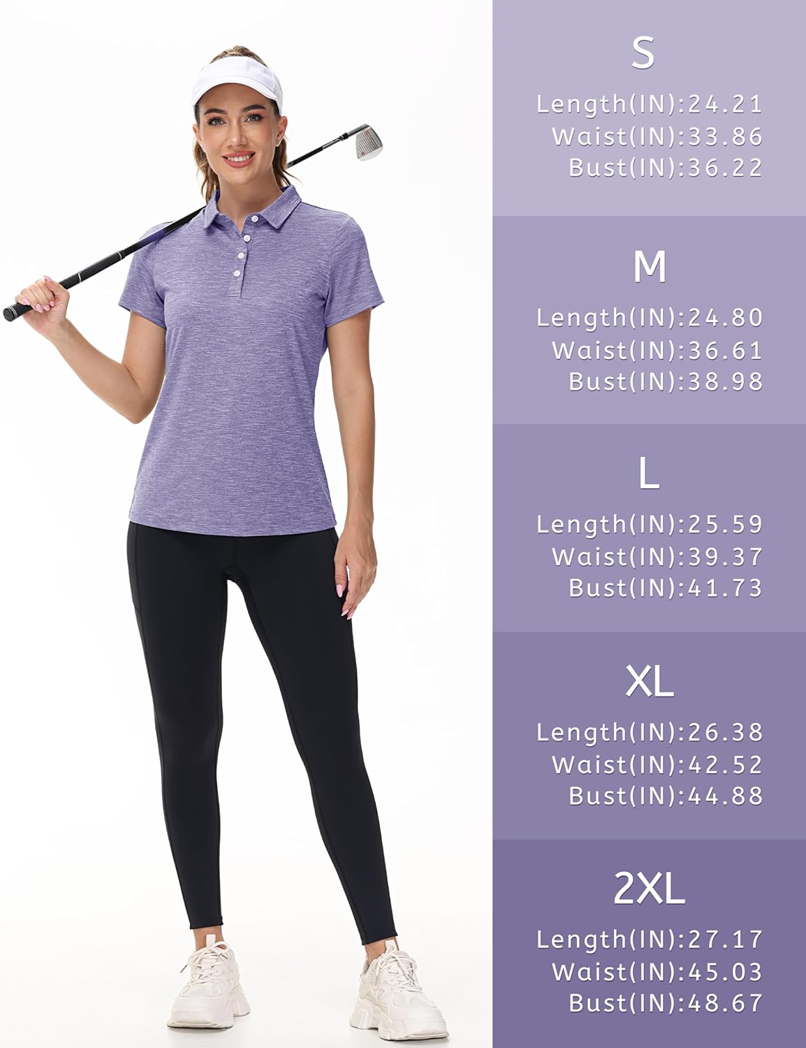 TACVASEN Polo Shirts for Women Short Sleeve Golf Shirts 4-Button Quick Dry Workout Tops Collared for Work Running Tennis
