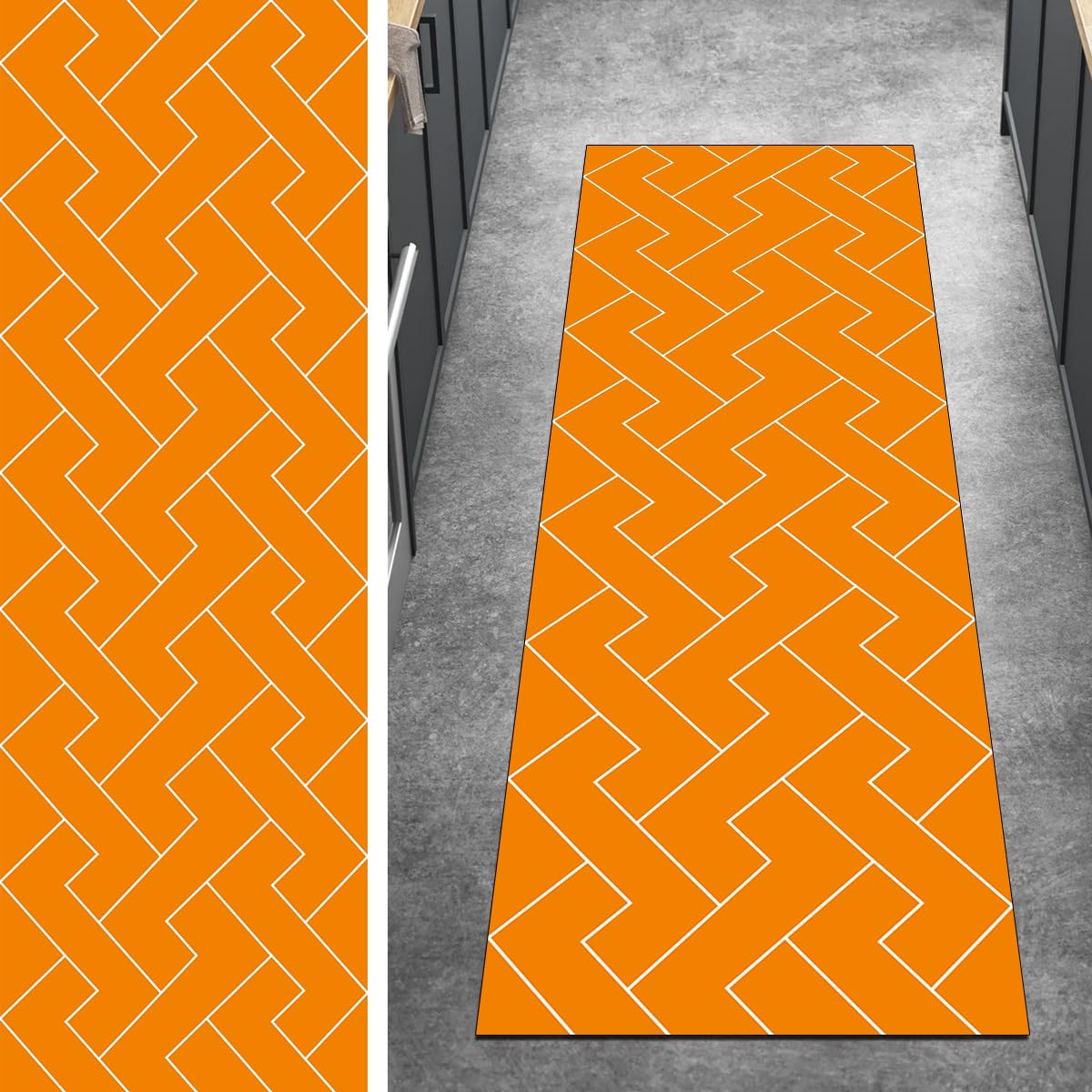 Tapis de couloir moderne 120x240 cm lavable pour décorer la cuisine et l'entrée