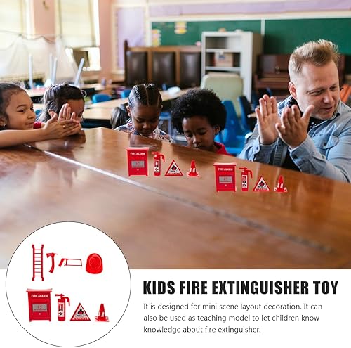 Miniatura 5 de Mini bombero juego de simulación con 4 extintores de incendios de juguete y escalera