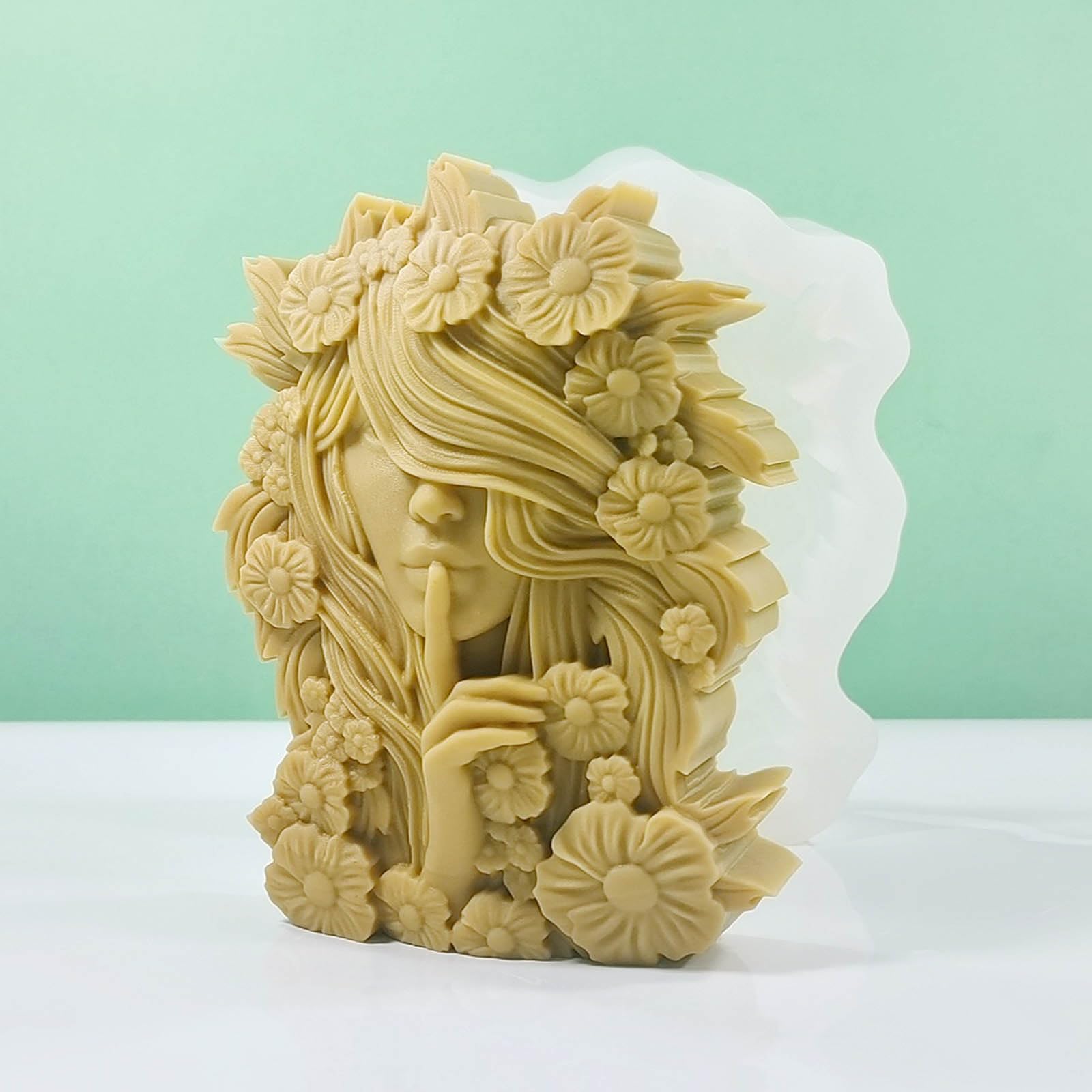 Moule en silicone 3D en forme de fée - Outil de fabrication de gâteaux en plâtre et de savon - Facile à nettoyer