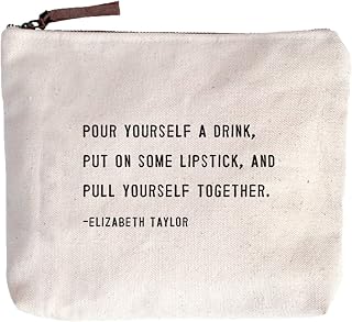 Sugarboo & Co. Pull Yourself Together Canvas Zip Bag, Makeup Bag For Women, Multi Purpose Toiletry Bag, Pencil Case Organizer