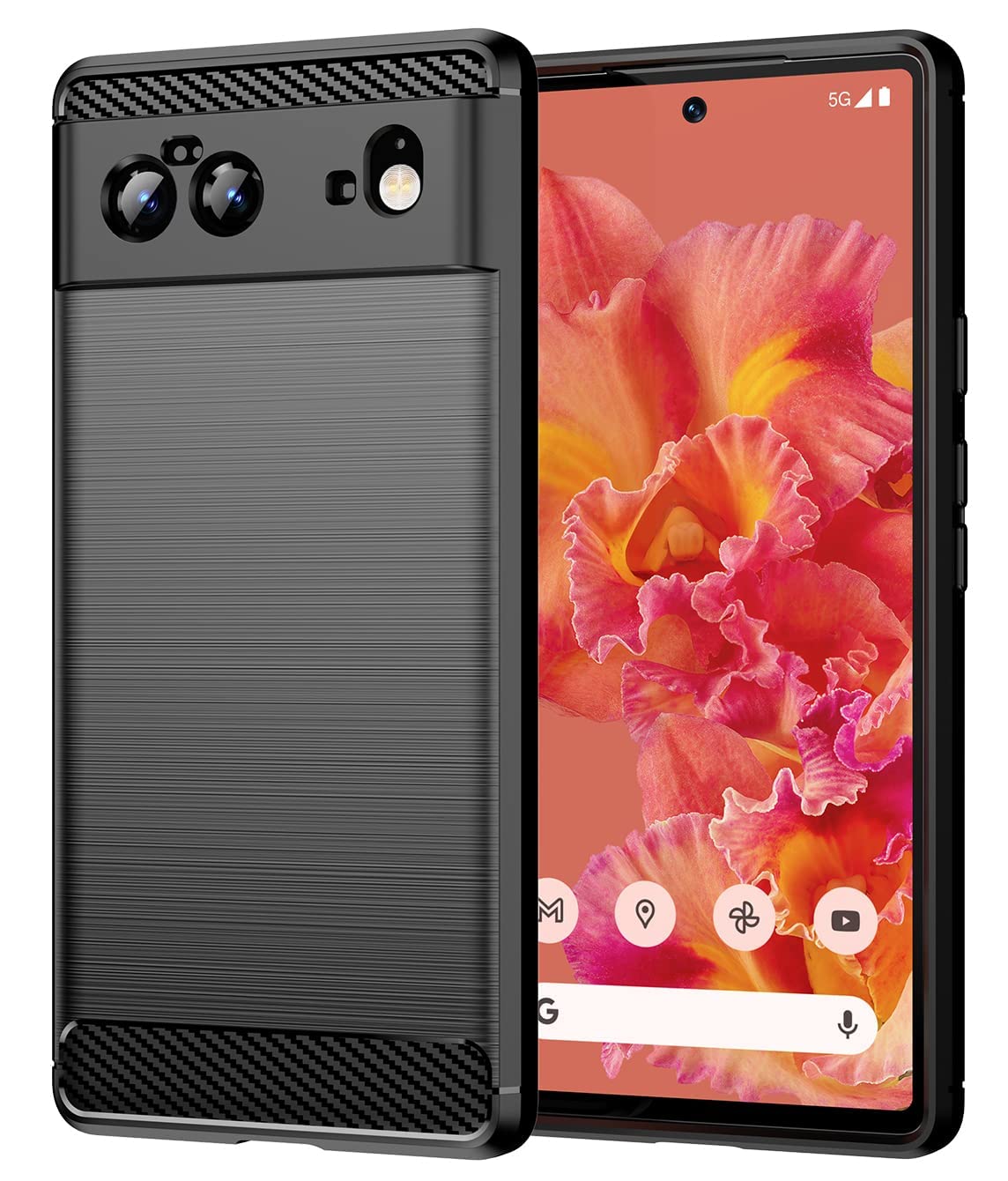 Lustree Rugged Armour TPU Military Grade Back Cover Case for Google Pixel 6 (Black) (B09MJDH59G) Amazon Price History, Amazon Price Tracker