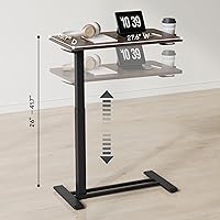 Vista 2 de FLEXISPOT H7 Mesa Ajustable sobre la Cama con Ruedas Escritorio Móvil Neumático de Pie Escritorio para Laptop Carrito de Computadora con Ruedas Mesa