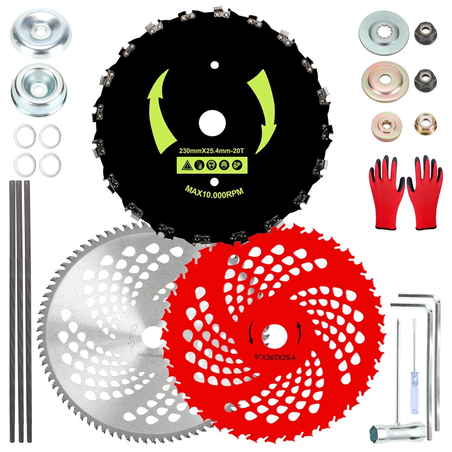 EOPOAYI Kit adattatore per decespugliatore con punta in carburo compatibile con 2 e 4 cicli Weedeater alimentato a gas diritto, tagliabordi, mangiatori di erbacce, parti di ricambio