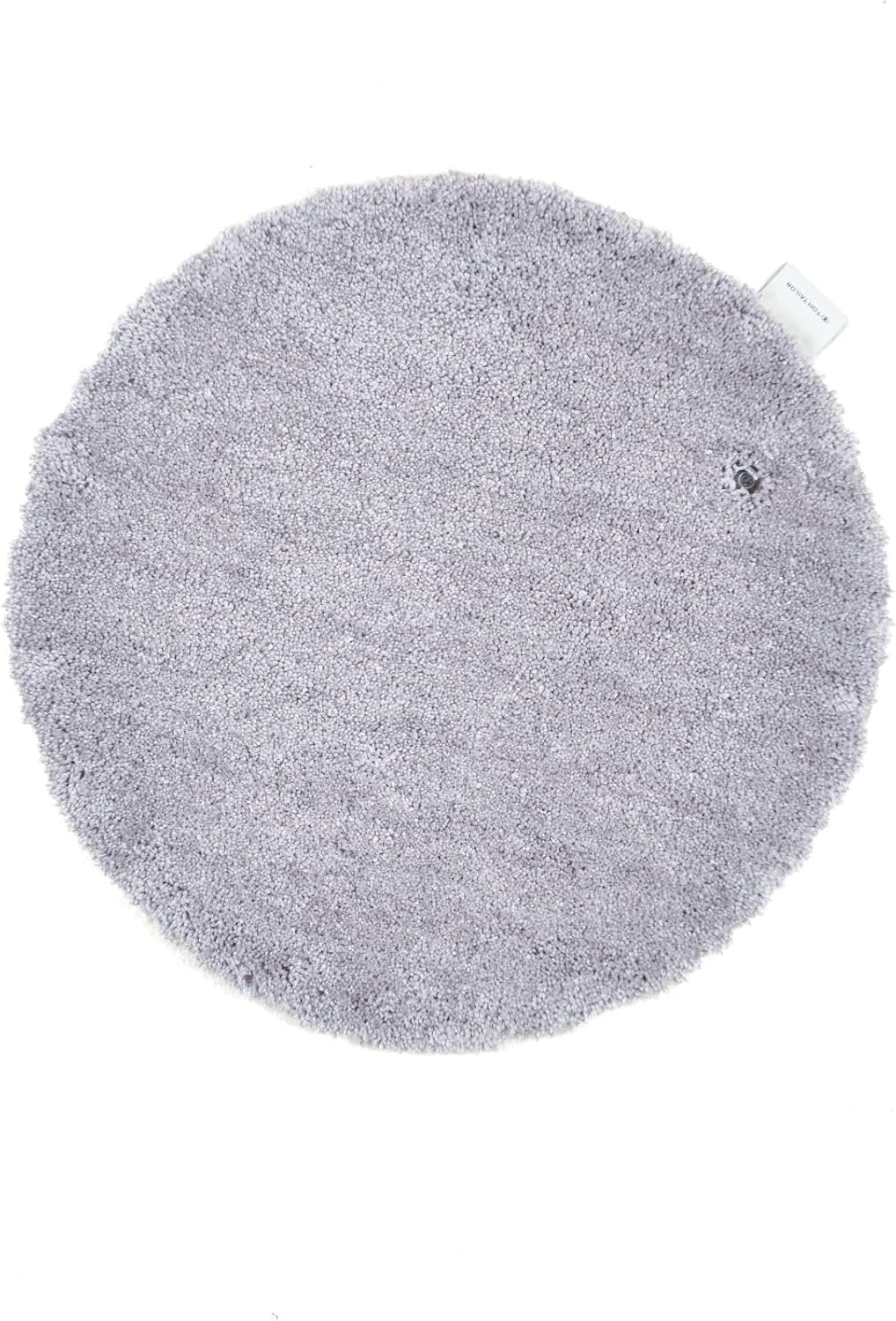 Rug 100% Polyester Hand Tufted Size 60 cm Round; Colour Grey Tom Tailor - Cozy Bath