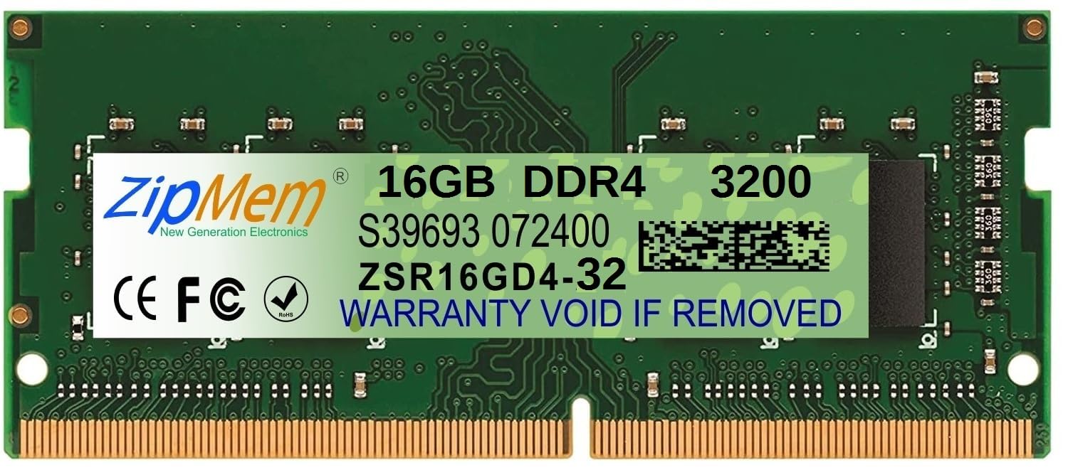 Zipmem 16GB DDR4 3200MHz Laptop/Notebook RAM (Memory) SO-DIMM | PC4-25600 | Pin-260 | 1Rx8 Single Rank | CL-22 |Computer RAM Memory Module Upgrade| 3-Year Warranty| Made in India (B0DBDP5W79) Amazon Price History, Amazon Price Tracker