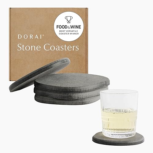 Dorai Home Stone Coasters Set - Diatomaceous Earth Water-Absorbing Drink