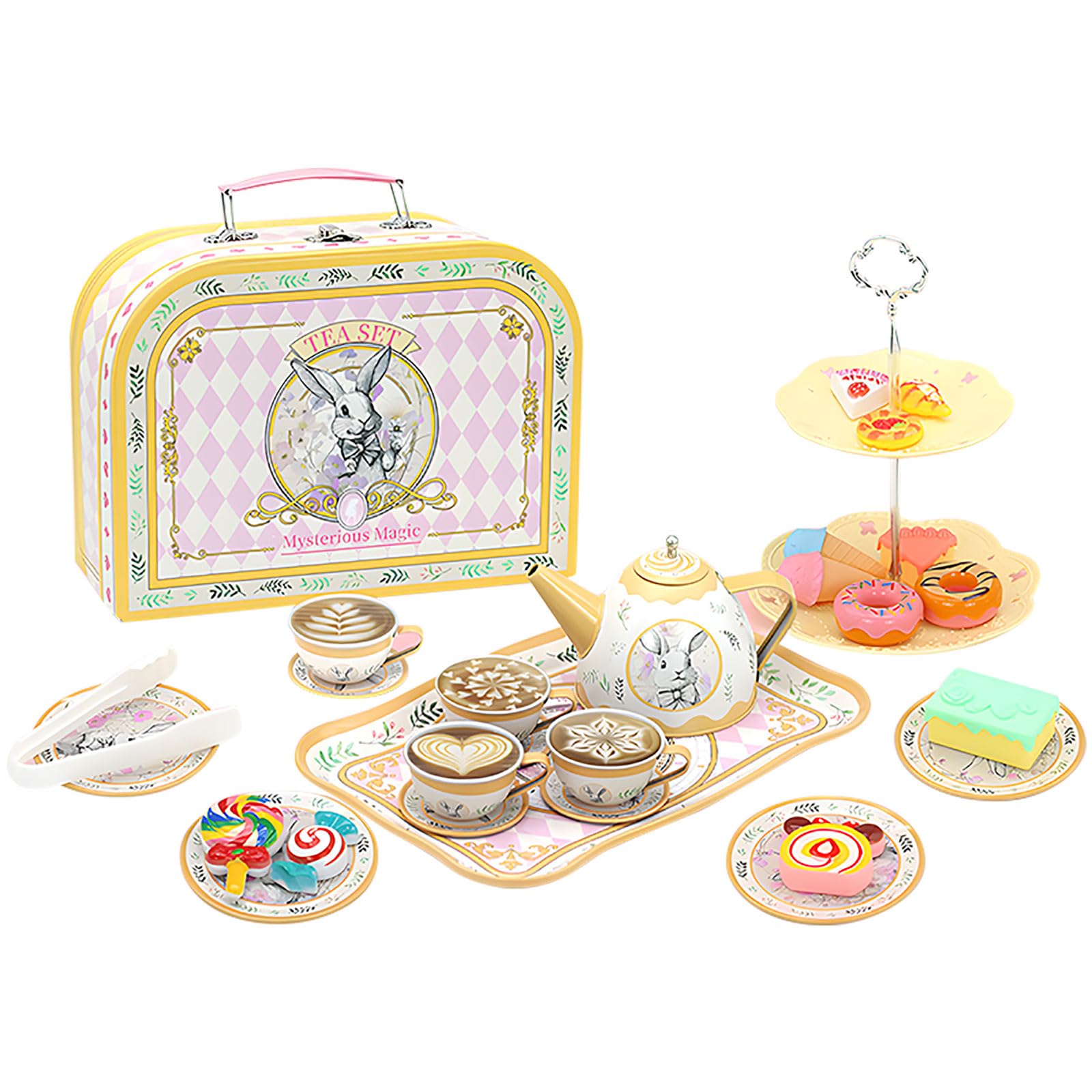 Servicio de bebidas de juego portátil con muñecas de cocina 8