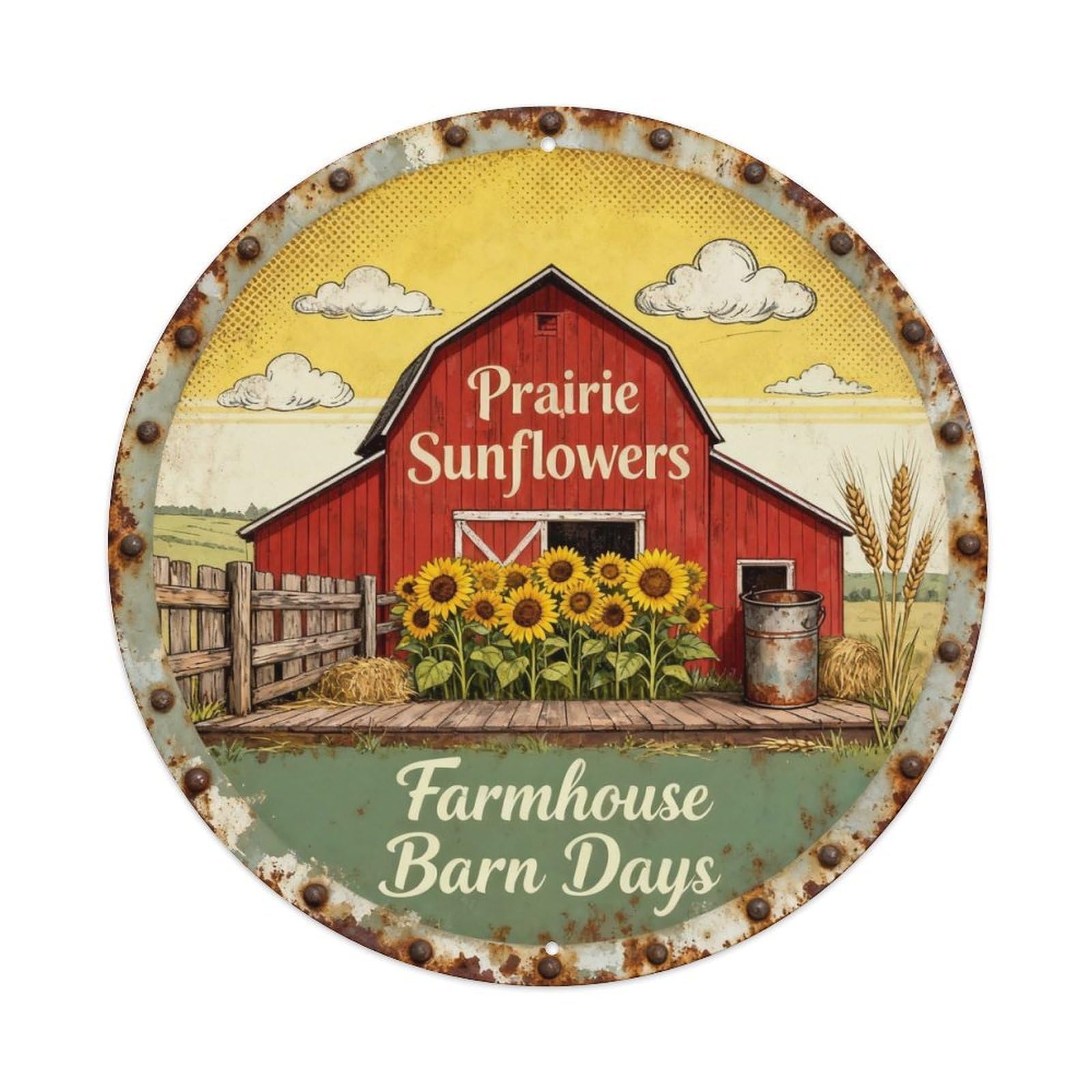 Prairie Sunflowers Metal Tin Sign Plaque