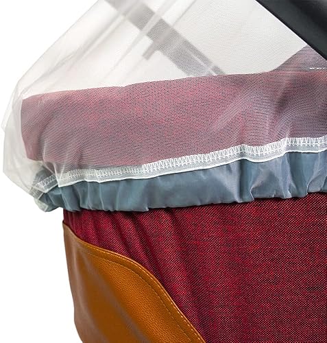 Miniatura 8 de Mosquitera de bebé para cochecito, portabebés y moisés – Cordón elástico para una red de ajuste cómodo – Red de insectos para correr, asiento de