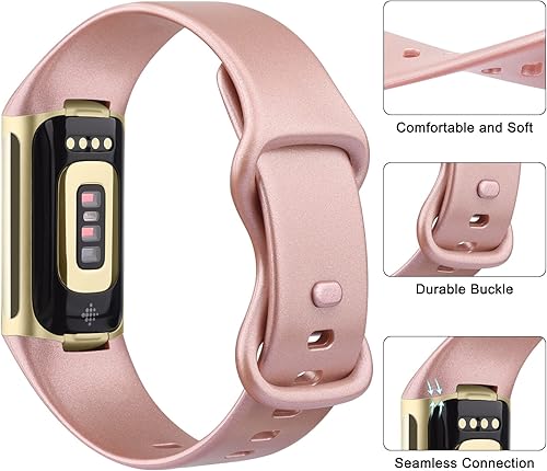 Miniatura 2 de Meliya Compatible con Fitbit Charge 6 bandas Fitbit Charge 5 para mujeres y hombres, correa de silicona suave de repuesto deportiva para Fitbit