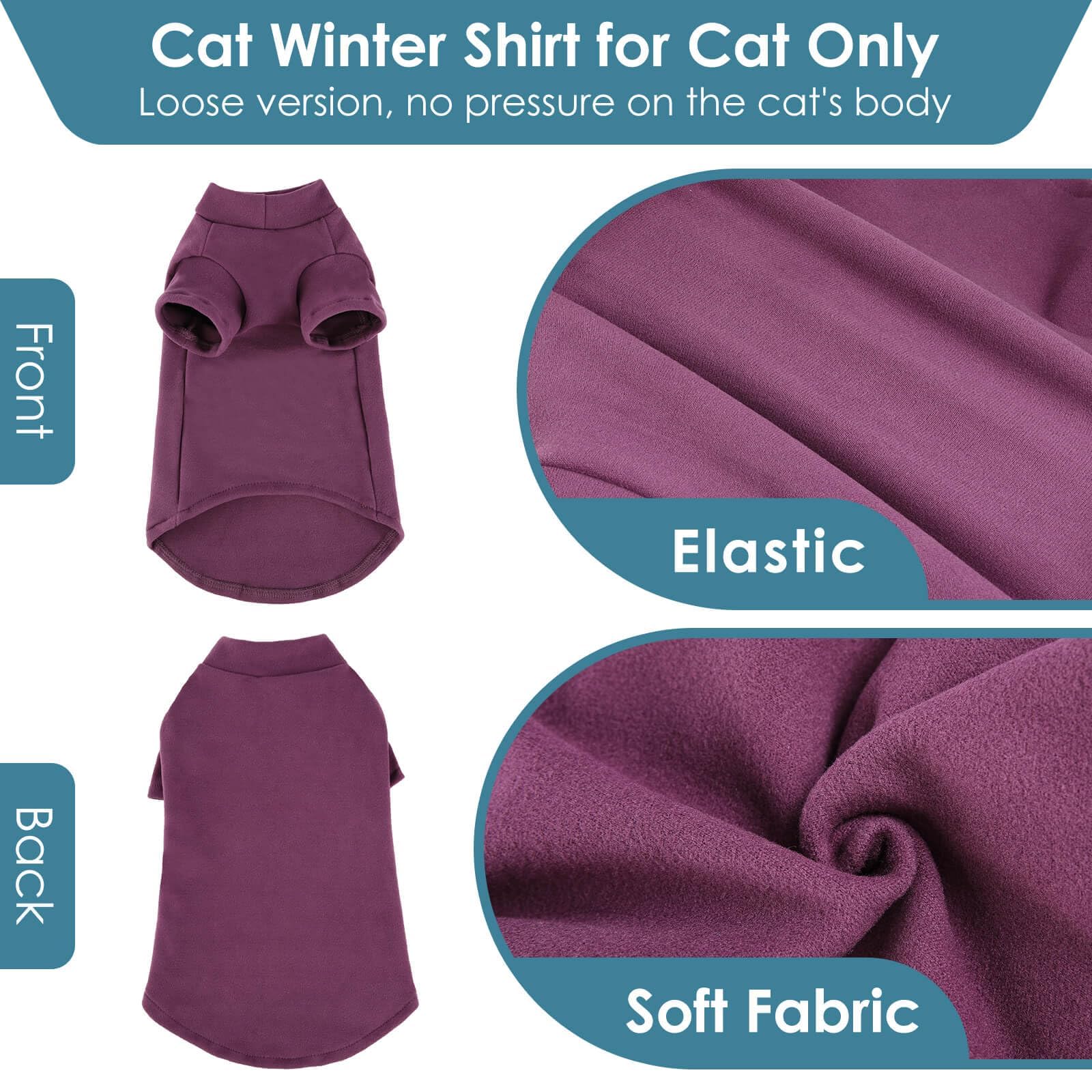 AOFITEE Turtleneck Jumper for Cats Soft Sphynx Cats Shirt Hairless Cat Jumpers with Sleeves - Image 4