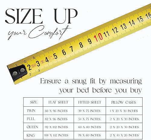 Miniatura 8 de Purity Home juego de sábanas suaves, frescas y ecológicas de 300hilos de percal de 100% algodón orgánico, 4piezas, para colchones altos, para