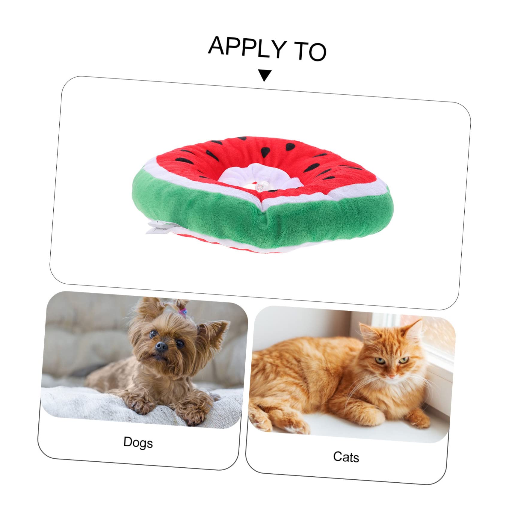 Happyyami 3stücke Pet Cat Schutzkragen Wassermelonen Design Multifunktionaler Halskragen Für Katzen Zur Nach Verletzungen Oder Operationen Langlebiges Polyester Material Kreative Und