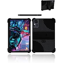 Case for ZONKO Android 14 11 inch Tablet,Soft Silicone Adjustable Stand Cover Lightweight Kids Friendly,Hollow Design Facilitates Heat Dissipation,with Capacitive Pen,Black.
