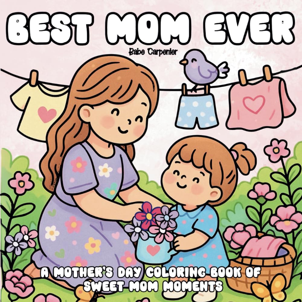 Best Mom Ever: A Mother’s Day Coloring Book of Sweet Mom Moments for Adults and Teens: Heartfelt Designs to Celebrate Motherhood, Relax the Mind, and Cherish the Love of Mom