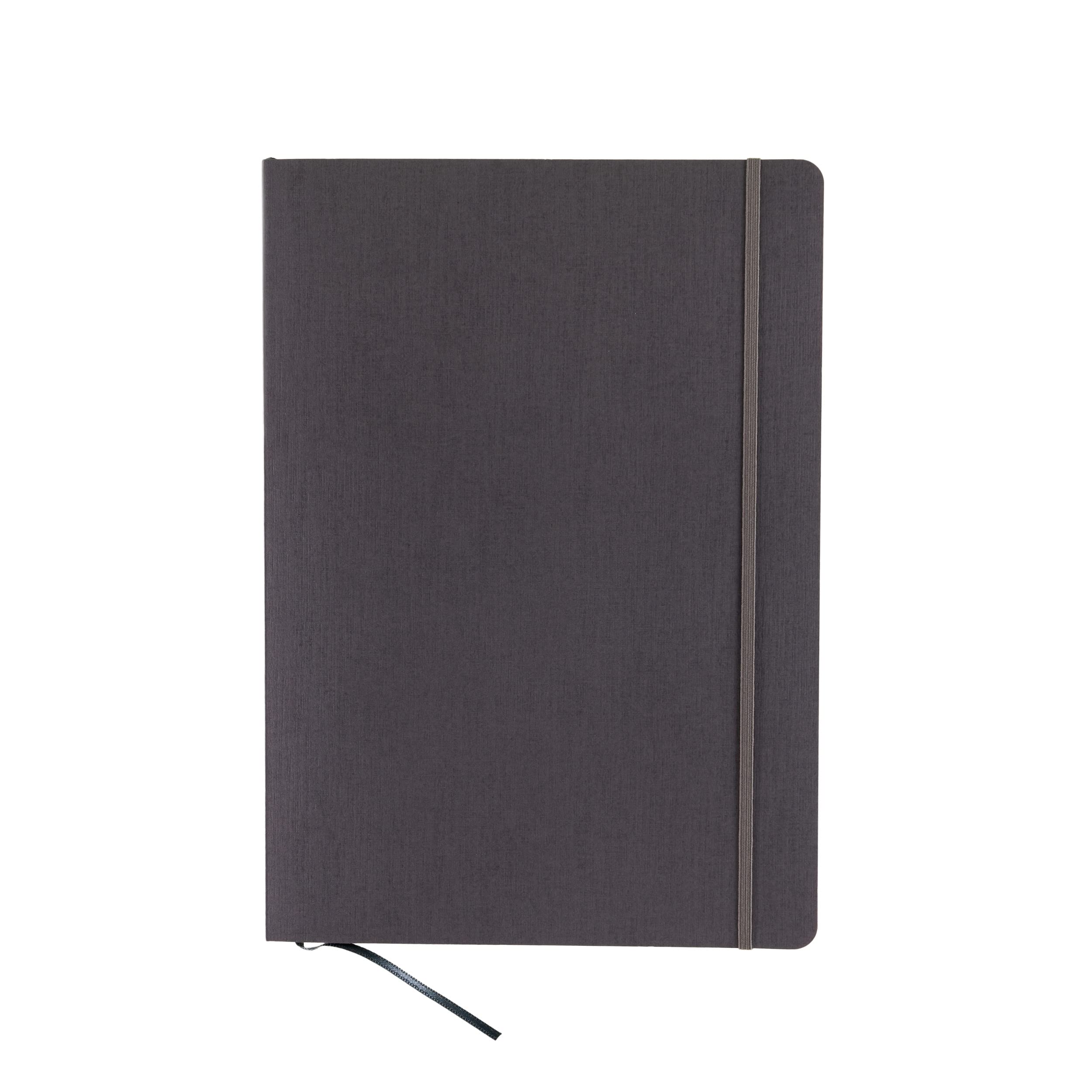 Cahier relié Fabriano Ecoqua Plus A4 ligné gris grand carnet de notes écriture