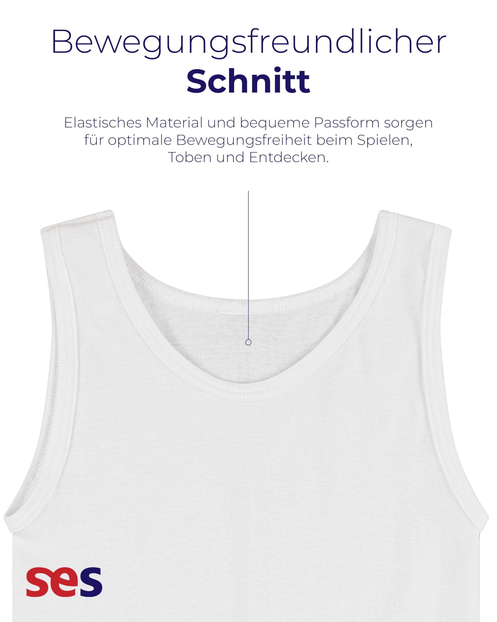 SES Lot de 4 maillots de corps pour fille, 100 % coton, en 4 couleurs, 92-182 cm, maillots de corps confortables pour fille, rose et gris, maillot de corps pour enfant/enfant fille