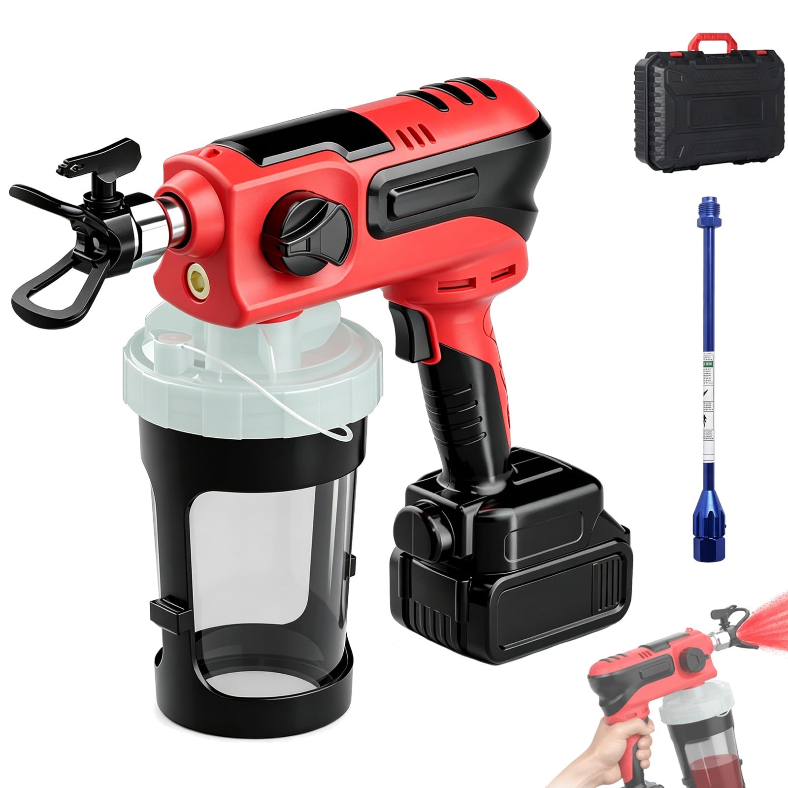 Ręczny pistolet natryskowy Airless o mocy 450 W, regulowany kąt natrysku