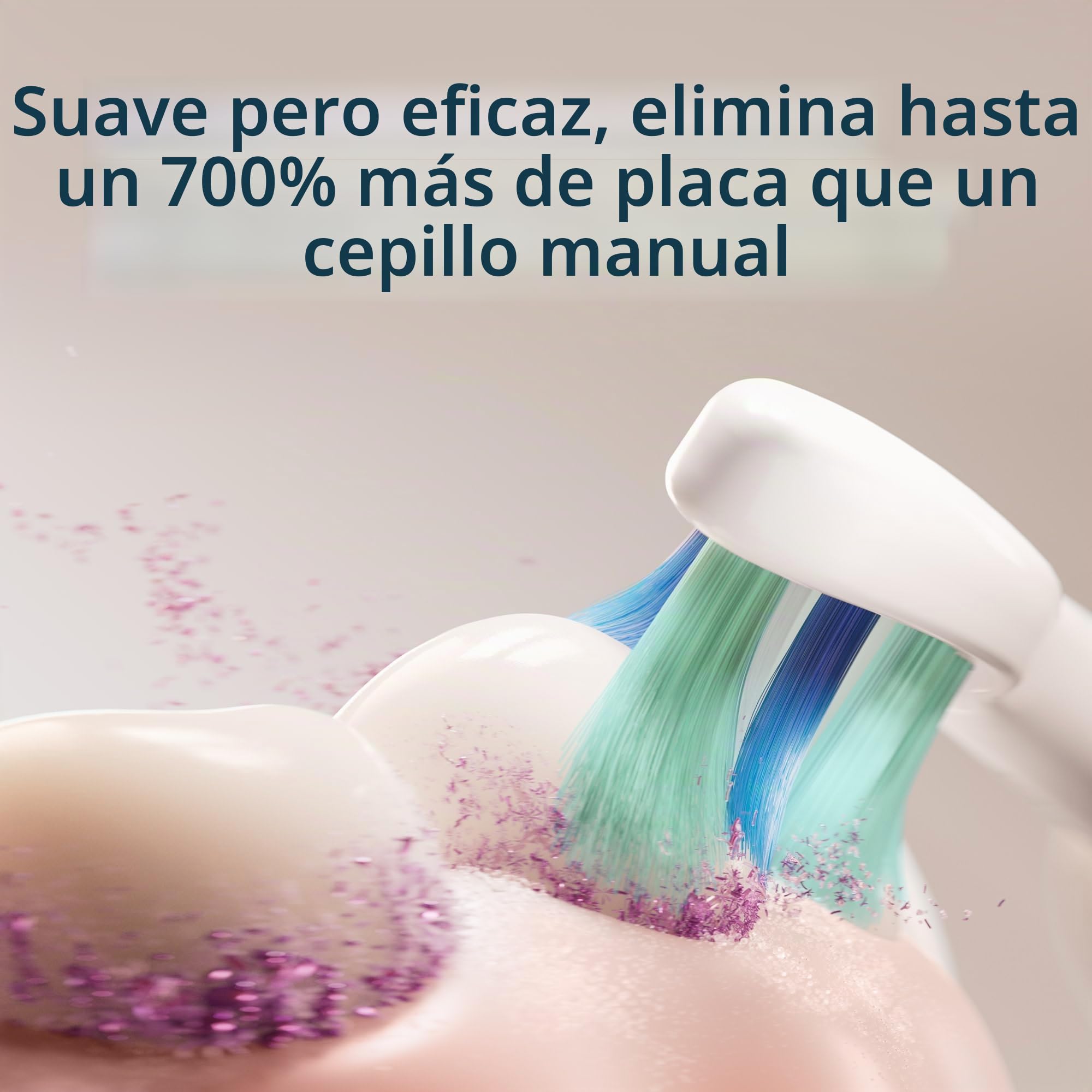 Philips Sonicare 4100 - Cepillo de dientes eléctrico recargable, 1 cabezal de cepillo, color blanco